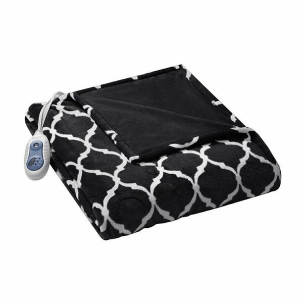 Beautyrest 60 x 70 in. Heated Ogee Throw - Black BR54-0749